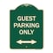 Signmission Guest Parking W/ Bidirectional Arrow Heavy-Gauge Aluminum Sign, 24" x 18", G-1824-23930 A-DES-G-1824-23930 - alternate 1